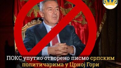 ПОКС упутио отворено писмо српским политичарима у Црној Гори