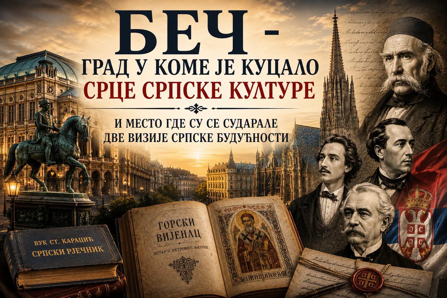 Бојанић: БЕЧ - ГРАД У КОМЕ ЈЕ КУЦАЛО СРЦЕ СРПСКЕ КУЛТУРЕ и место где су се сударале две визије српске будућности