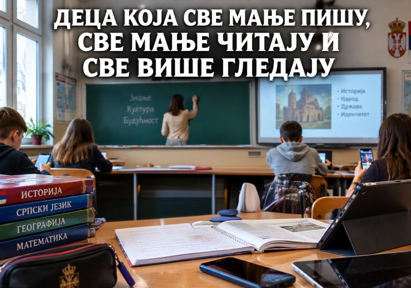 Бојанић: ДЕЦА КОЈА СВЕ МАЊЕ ПИШУ, СВЕ МАЊЕ ЧИТАЈУ И СВЕ ВИШЕ ГЛЕДАЈУ